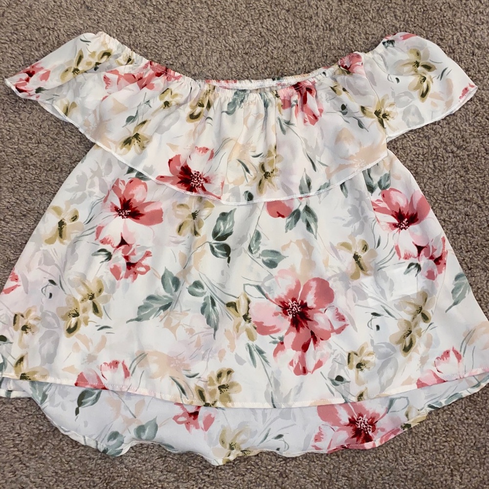 Hollister Floral Off-the-Shoulder Top